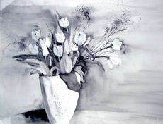 Tulpen in Schwarz-Weiß